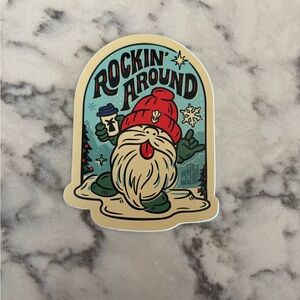 Rockin' Around Gnome Sticker